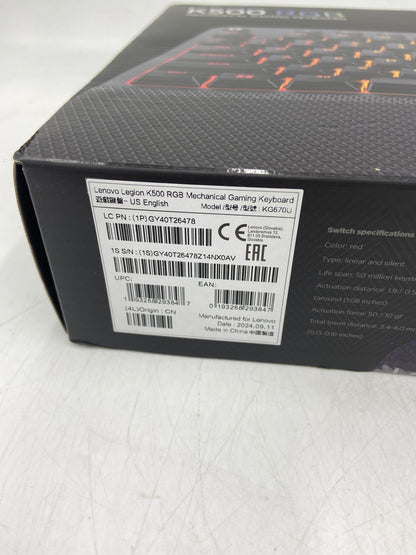 New Lenovo K500 RGB Red RGB Mechanical Gaming Keyboard KG670U