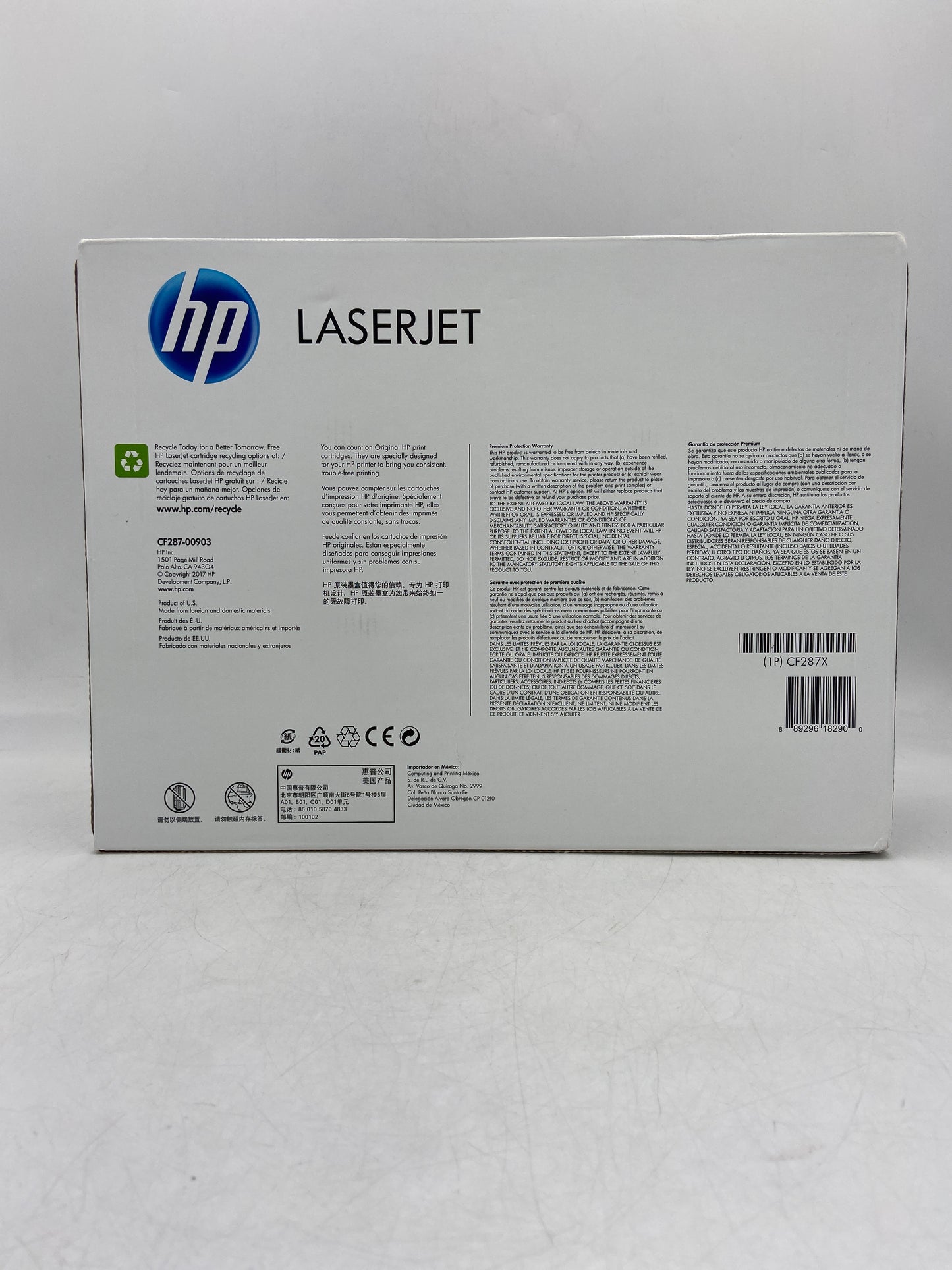 New HP 87x CF287X Black LaserJet Toner