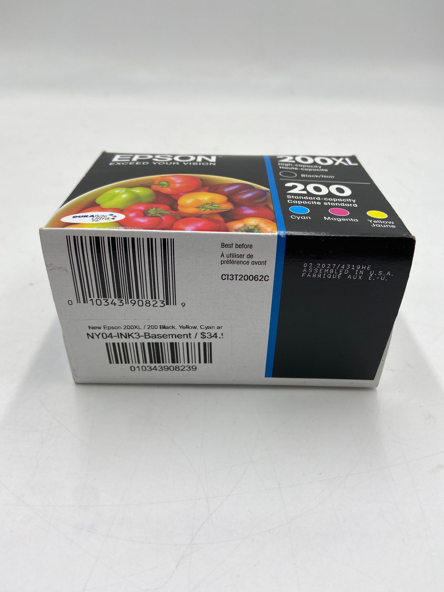 New Epson 200XL / 200 Black, Yellow, Cyan and Magenta Ink Cartridge