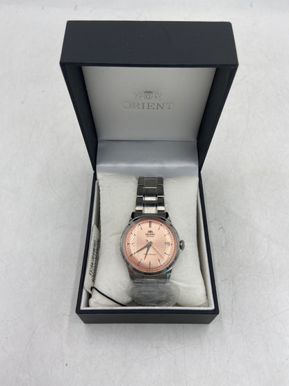 New Seiko Epson Orient Bambino Automatic Pink Dial Watch RA-AC0M11Y Stainless Steel Water Resistant Woman's Watch HAX-01V