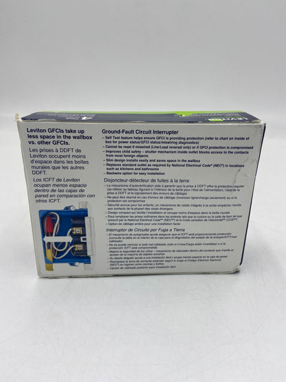 New LEVITON 15A-125V Outlet GFTR1-4W