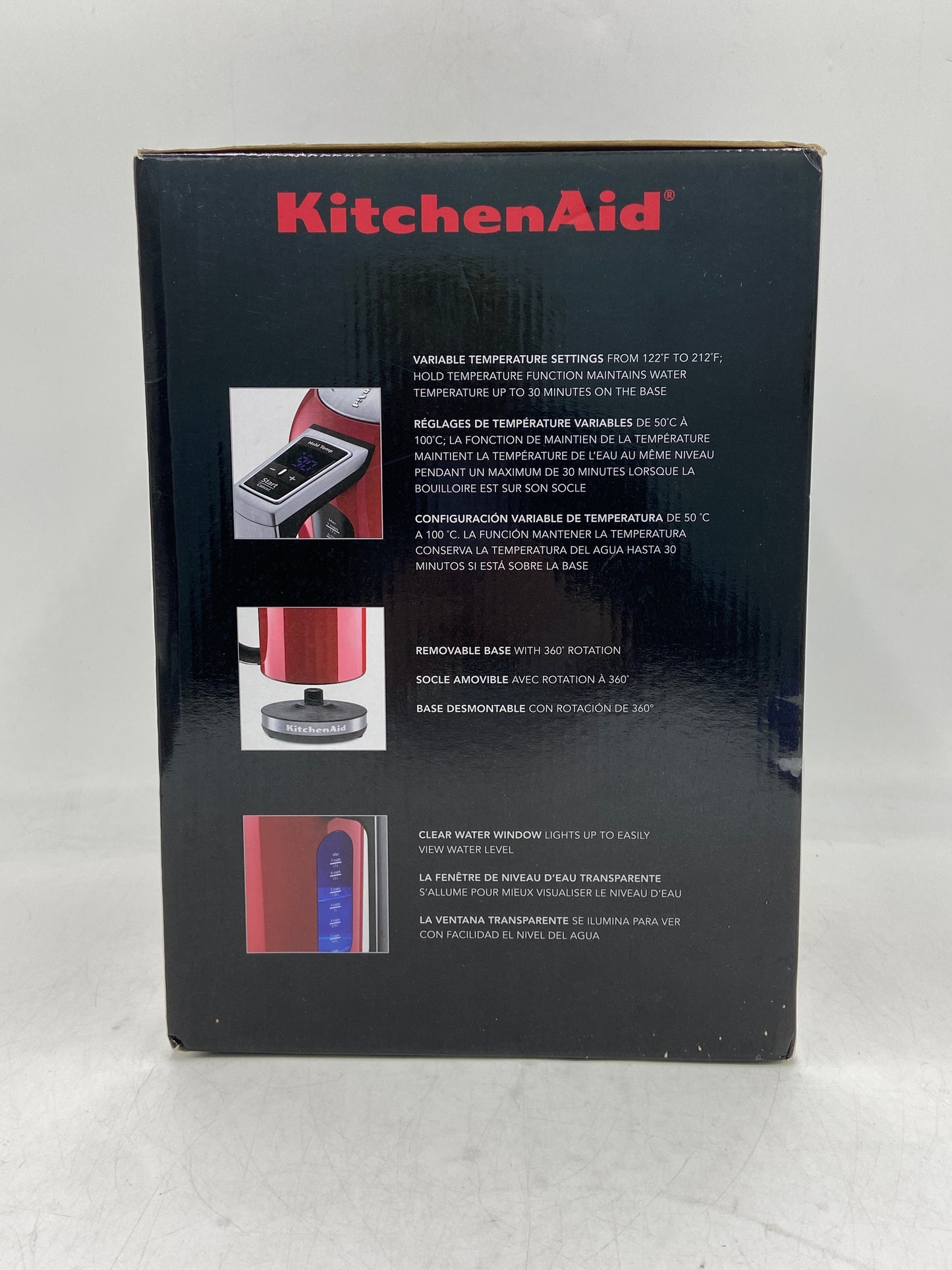 New KitchenAid Electric Kettle Empire Red (7-Cups) Electric Kettle with Removable Base KEK1722ER