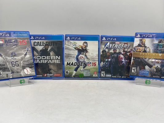 Lot of 5 Sony PlayStation 4 PS4 Video Game Lot (MLB, NFL, MARVEL, COD, DESTINY)