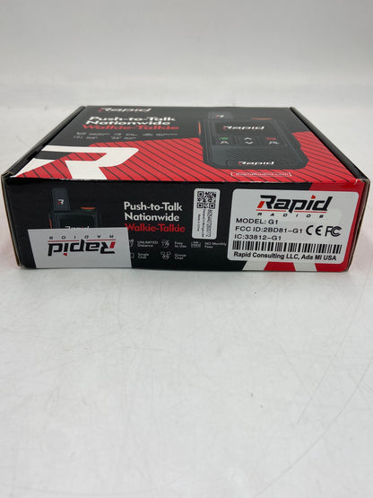 New Rapid Radios Push-to-Talk Nationwide (2-Pack) Walkie-Talkie Radio G1