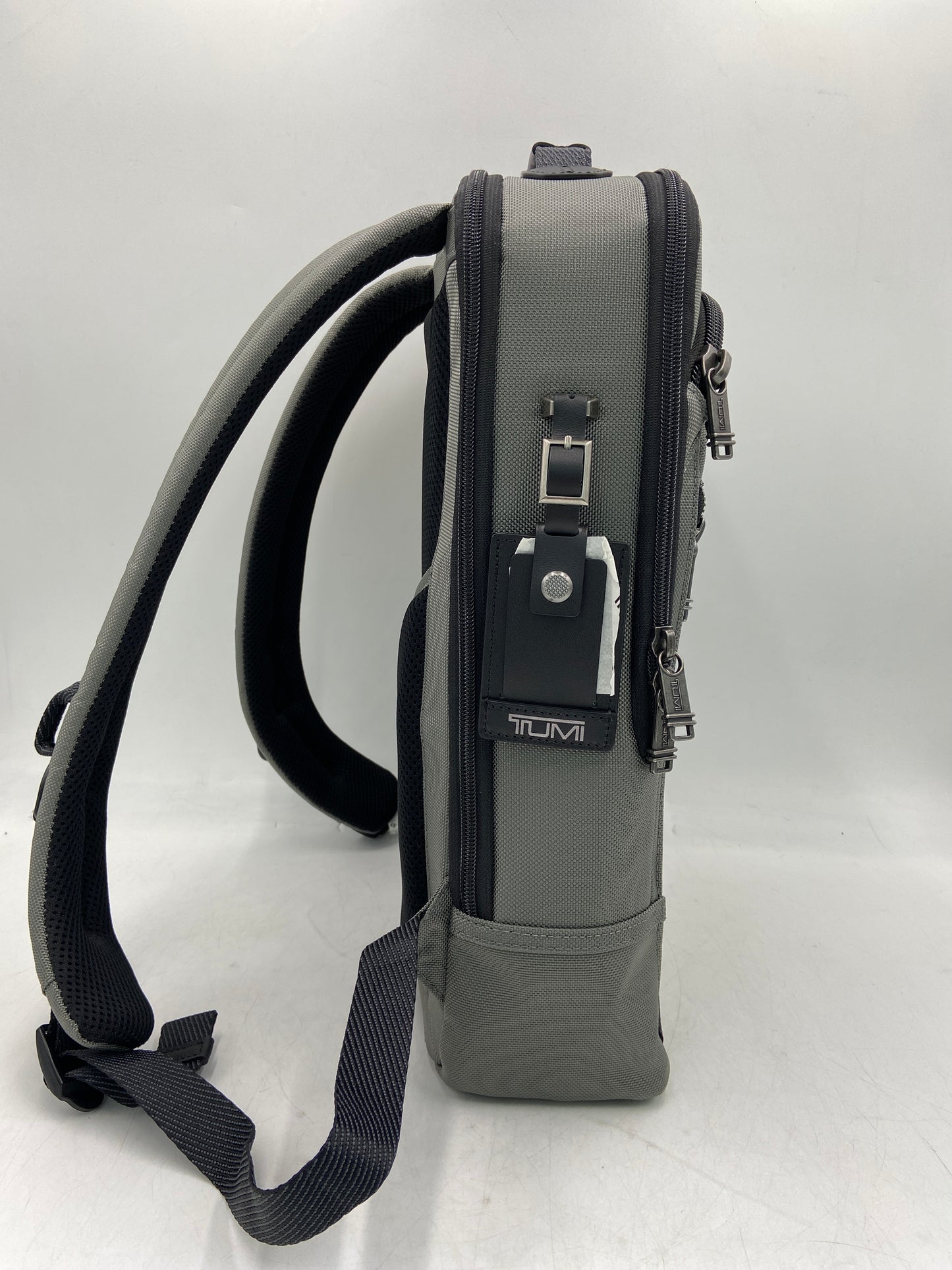 New Tumi Alpha Bravo Ballistic Nylon & Leather Davis Backpack Grey 153444-T003