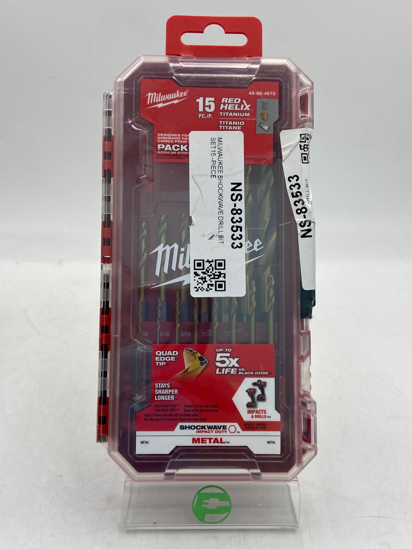 New Milwaukee 48-89-4670 15 Pc. Hex Drill Bits with QUAD EDGE Tip
