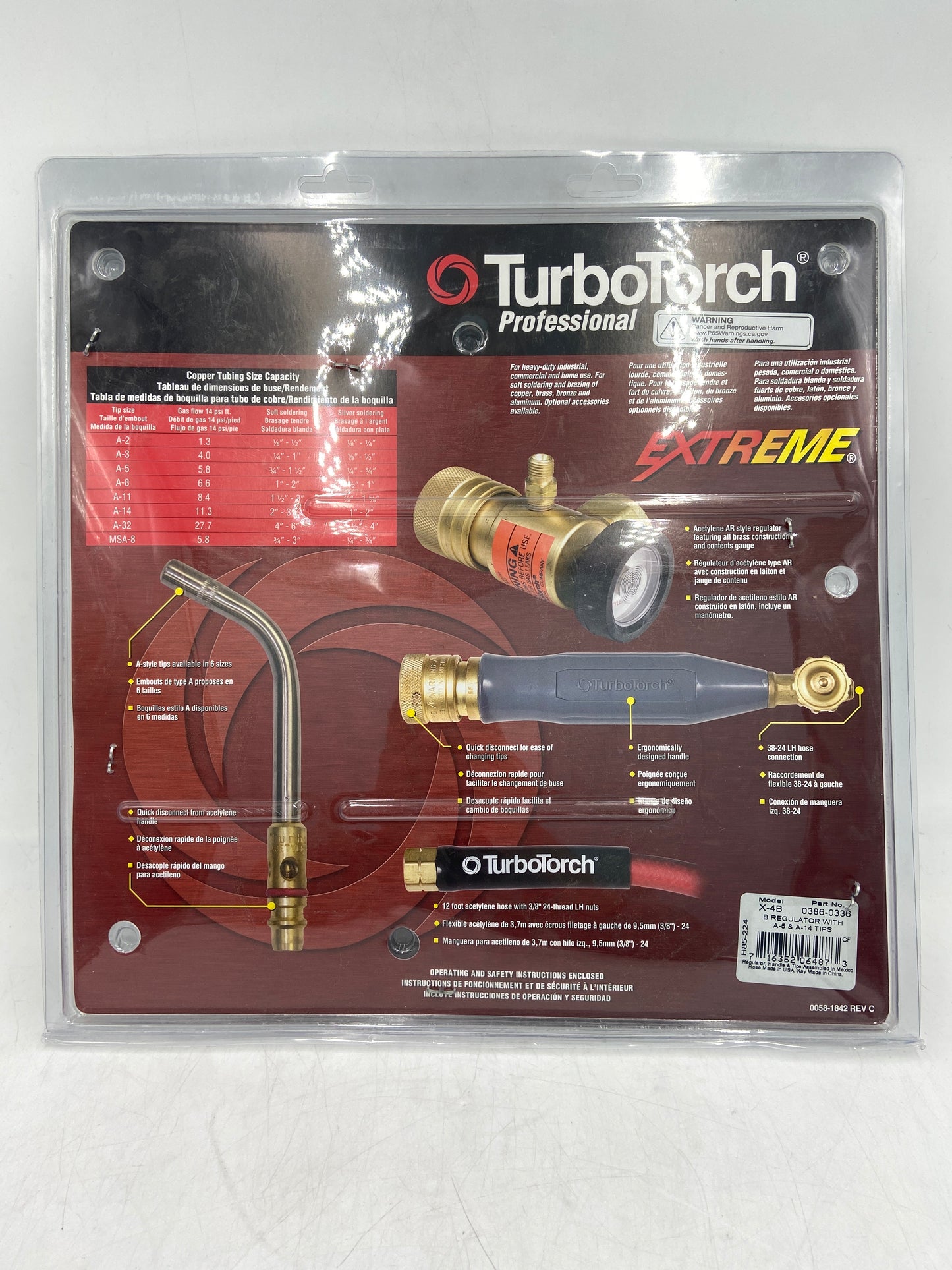 New TurboTorch Air / Acetylene Kit Air / Acetylene Kit X-4B