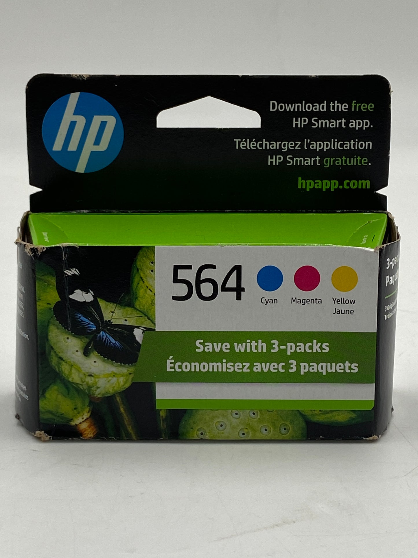 New HP 564 Yellow, Cyan and Magenta Ink Cartridge