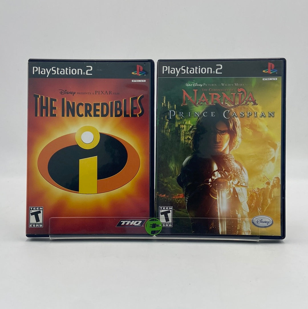 Lot of 2 Sony PlayStation 2 PS2 Games Incredibles and Narnia