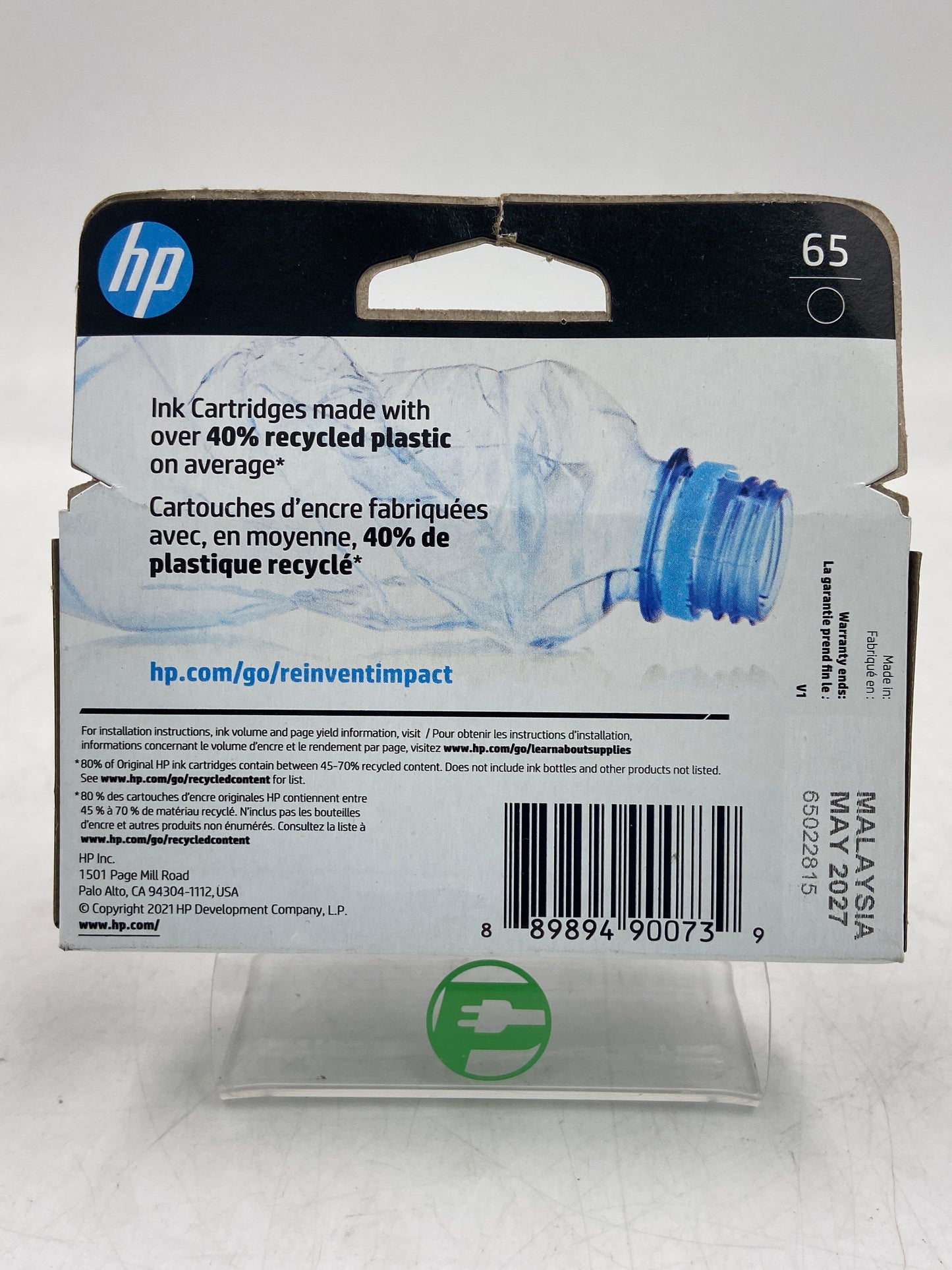 New HP 65 N9K02AN  Black Ink Cartridge EXP  MAY2027