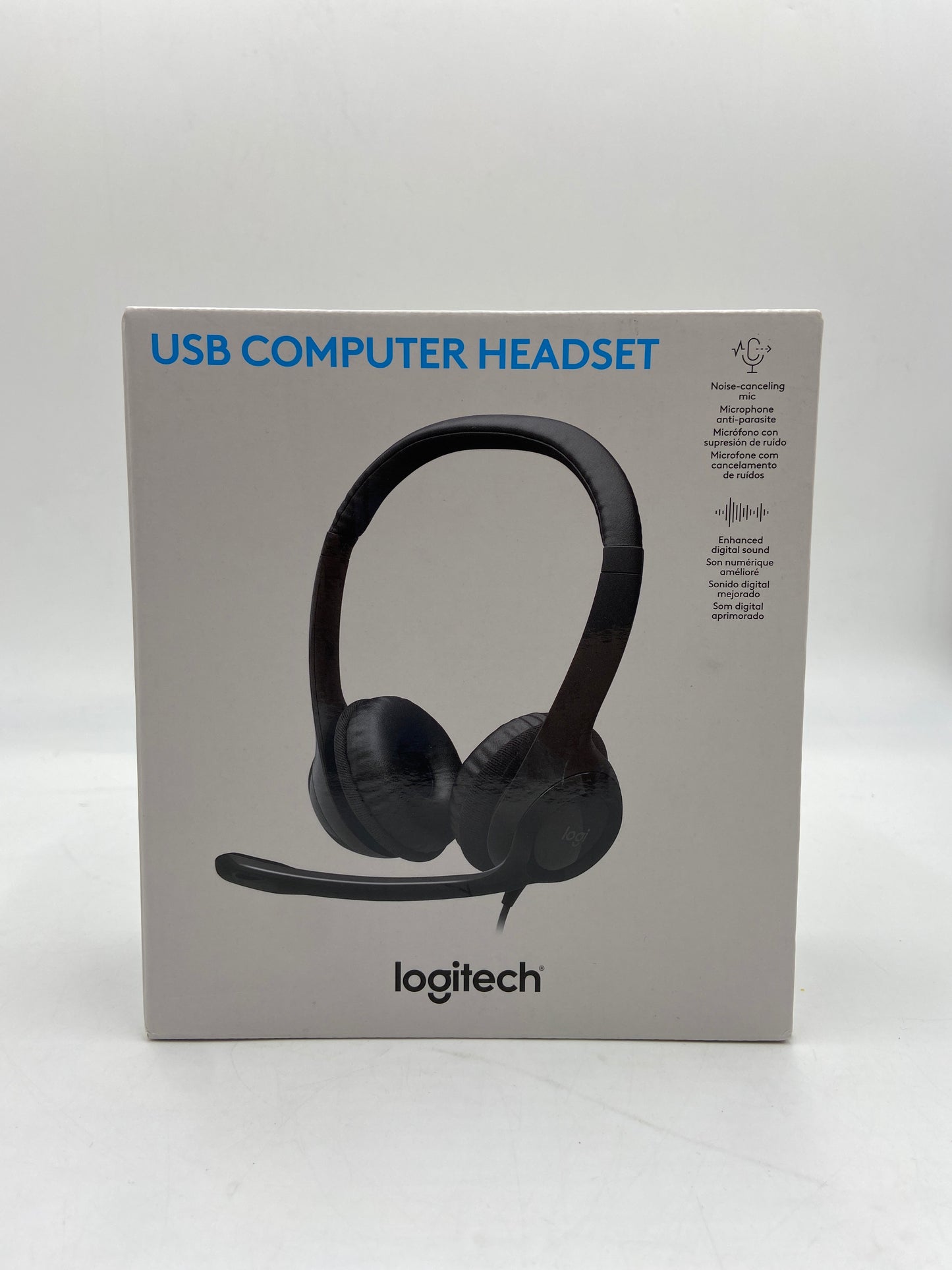 New Logitech USB Computer Headset Black