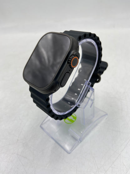 Unlocked Apple Watch Ultra 3 49MM Black Titanium Black Ocean Band MF0J4LW/A Smart Watch