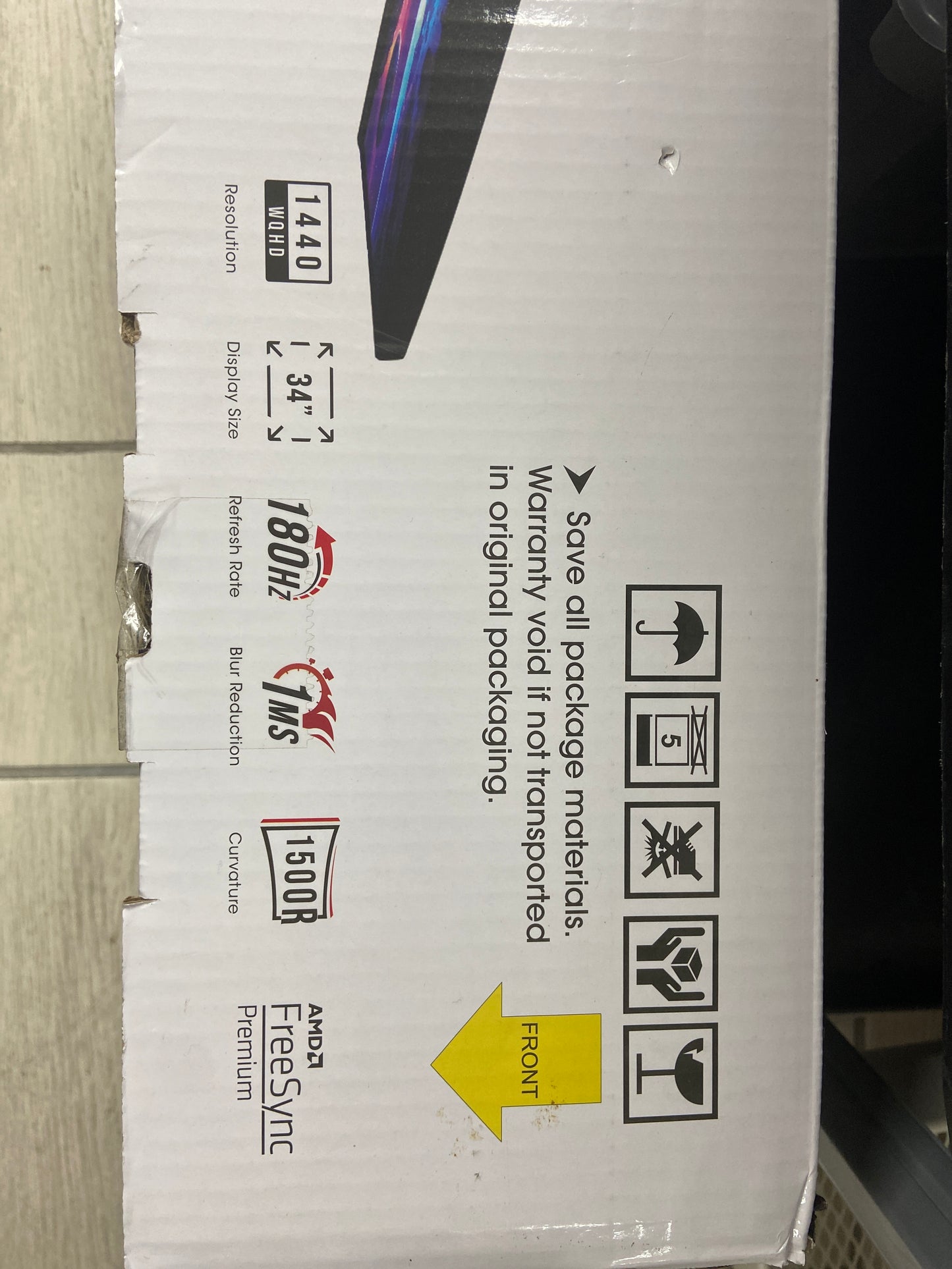 New Sceptre 34" XB273 WQHD IPS 180Hz Ultra Wide Curved Gaming Monitor