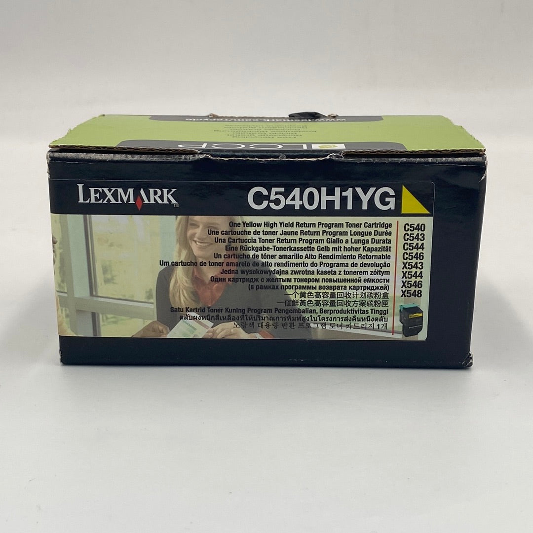 New Lexmark High Yield Toner Cartridge C540H1YG Yellow Ink Cartridge