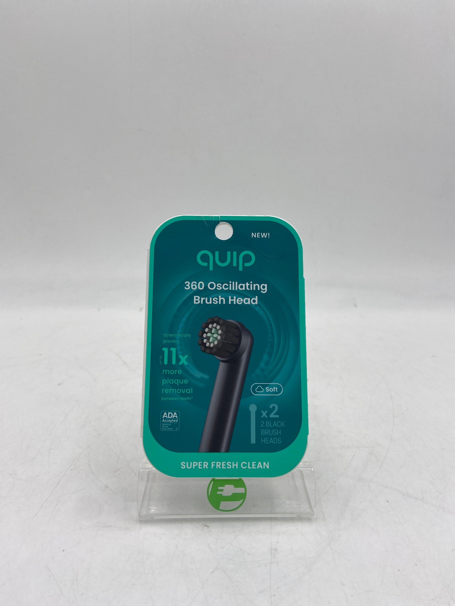 New QUIP 360 OSCILLATING BRUSH HEAD 2 PACK Electric Toothbrush Head 920-00277