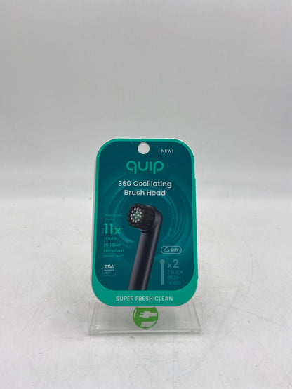 New QUIP 360 OSCILLATING BRUSH HEAD 2 PACK Electric Toothbrush Head 920-00277