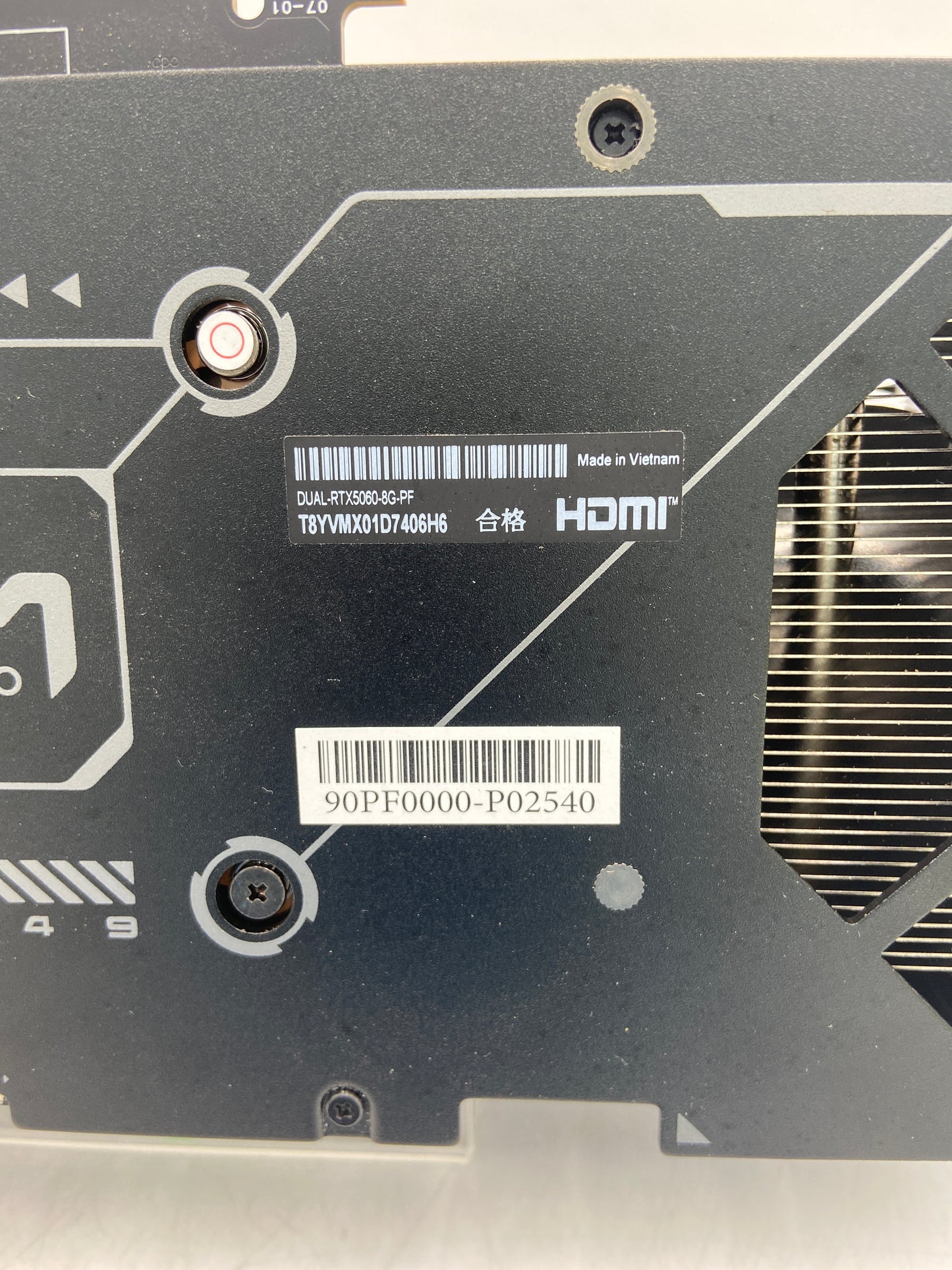 Asus GeForce RTX 5060 Dual 8GB GDDR7 Graphics Card DUAL-RTX5060-8G-PF