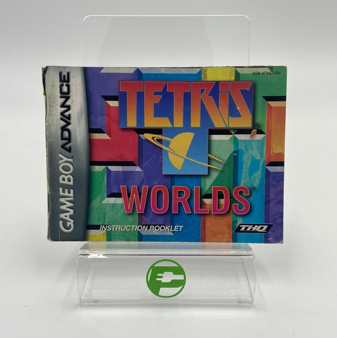 Tetris Worlds (Nintendo GameBoy Advance, 2001) Manual Only