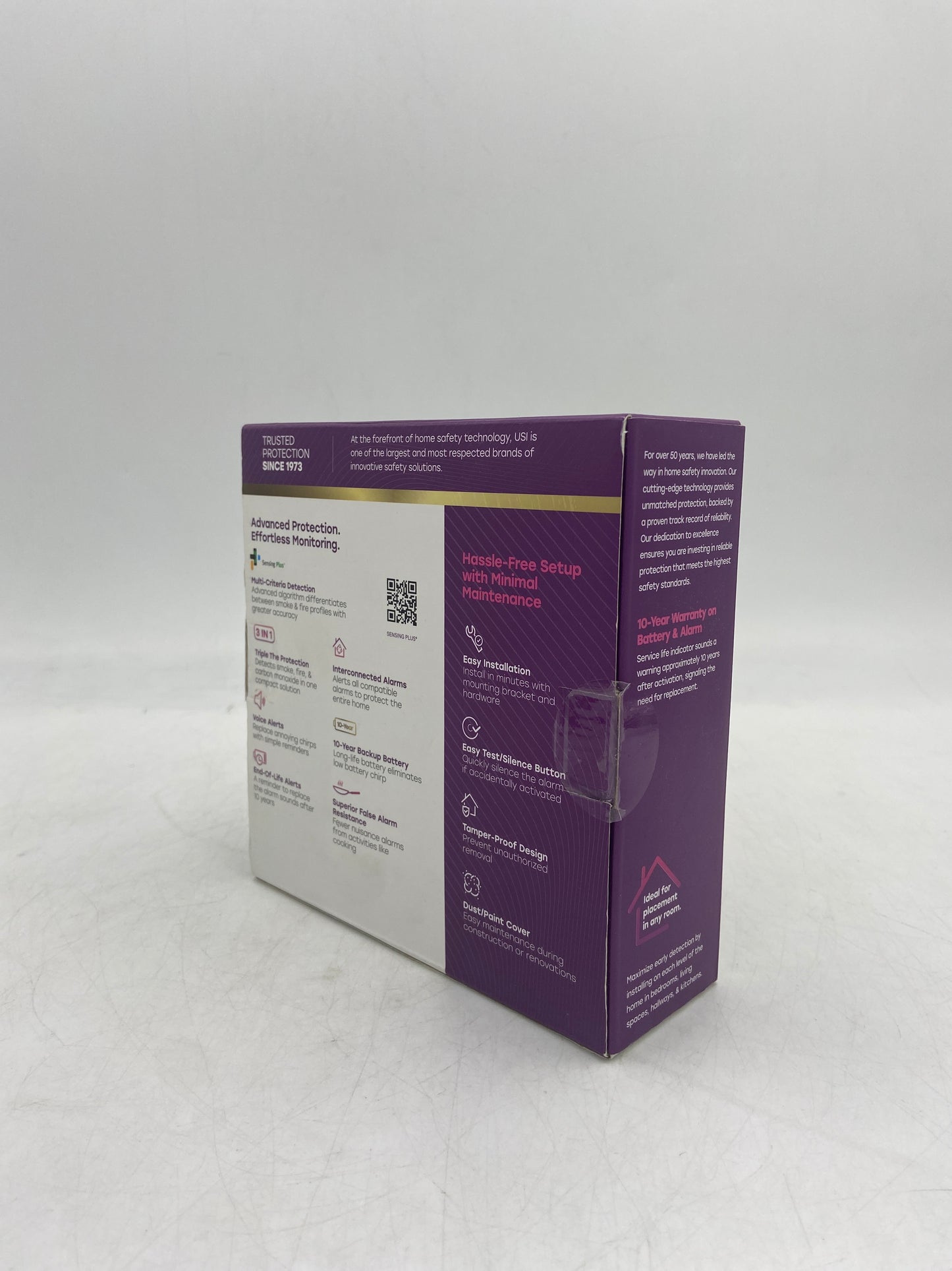 New Universal Security Instruments 3-in-1 Combo Smoke, Fire, & Carbon Monoxide