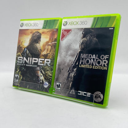 Lot of 2 Microsoft Xbox 360 Games Sniper Ghost Warrior Medal of Honor