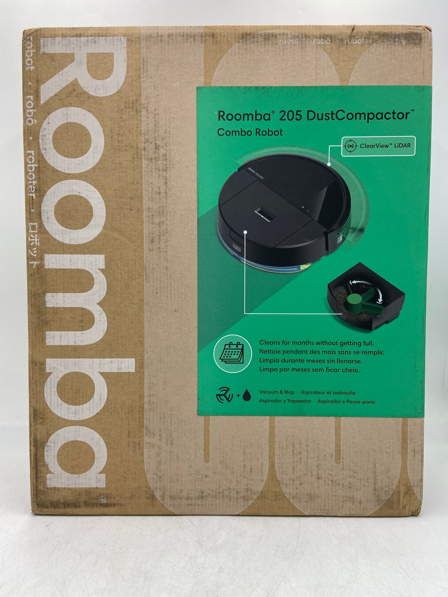 New Roomba 205 DustCompactor Combo Robot Vacuum L124020 Black