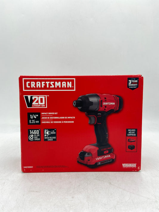 New Craftsman CMCF800C1 20V Max 1/4" Impact Driver Kit