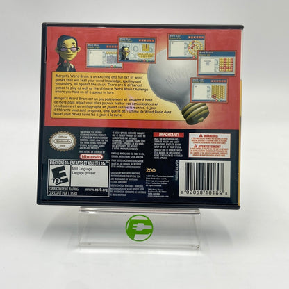 Margot's Word Brain (Nintendo DS, 2008) Includes Manual + Inserts