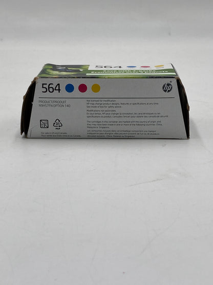 New HP 564 Yellow, Cyan and Magenta Ink Cartridge