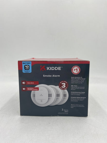 New Kidde Smoke Alarm Multipack (3-Pack) 10-Year Smoke Alarm 20SD10-V