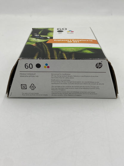 New HP 60 Black/Tri-color Ink Cartridge