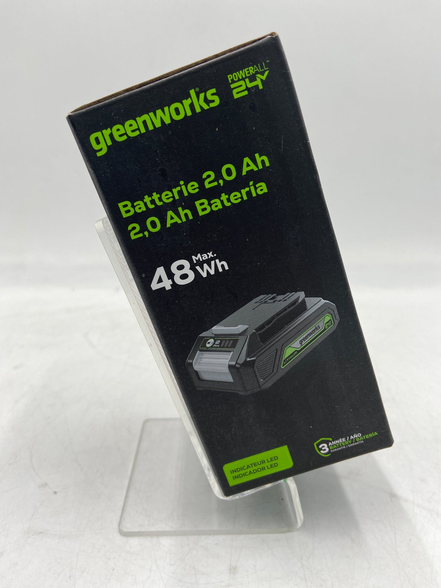 New GREENWORKS 2.0 AH BATTERY LED Indicator Rechargeable Power Tool Battery LB24A020