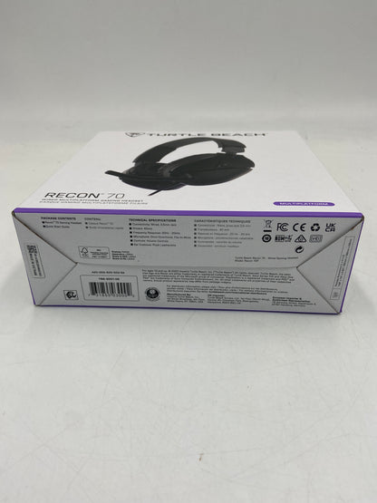 New Turtle Beach Recon 70 Black Recon 70P Playstation, XBOX, PC, Mobile 3.5mm