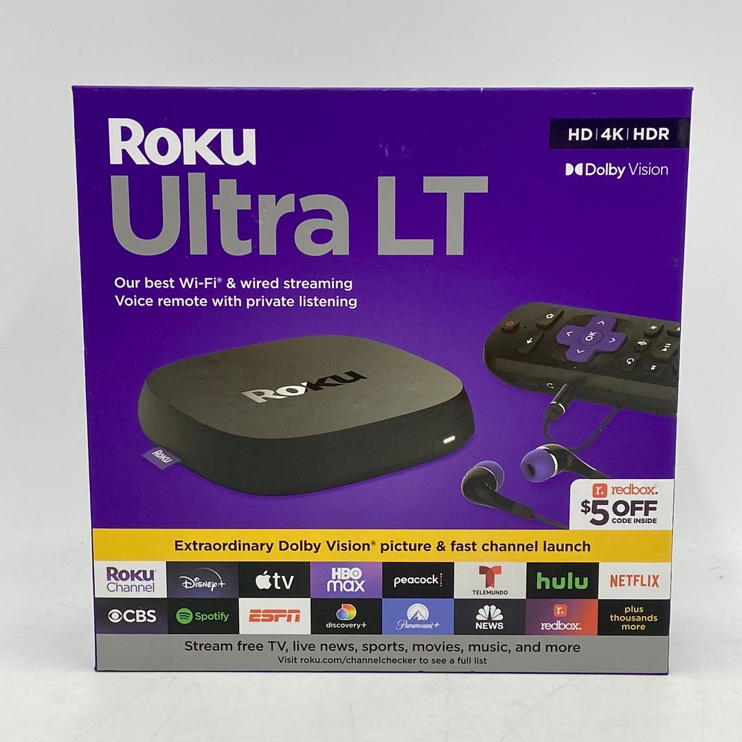 Roku Ultra LT HD 4K HDR Streaming TV Wifi Device with Voice Remote 4801RW