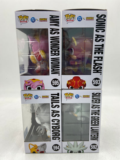 New Funko Pop DC X SONIC Set of 4 Collectible Vinyl Figure