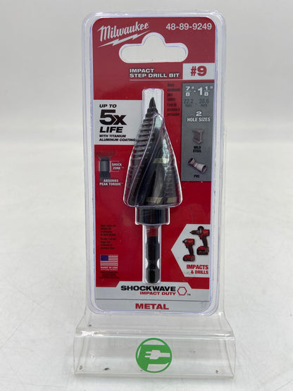 New Milwaukee Impact Step Drill Bit #9 Drill Bit 48-89-9249