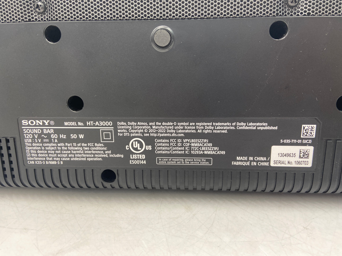 Sony HT-A3000 Soundbar