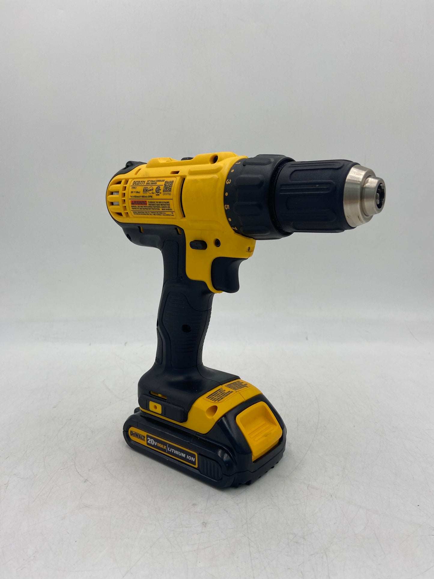 DeWalt DCD771 20V MAX 1/2" (13mm) Cordless Drill Driver Power Tool