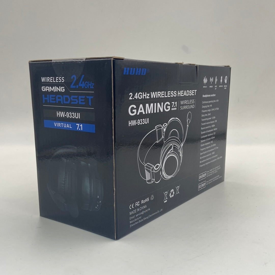 New HUHD Gaming 7.1 Wireless Headset Black HW-933UI – PayMore Flatbush