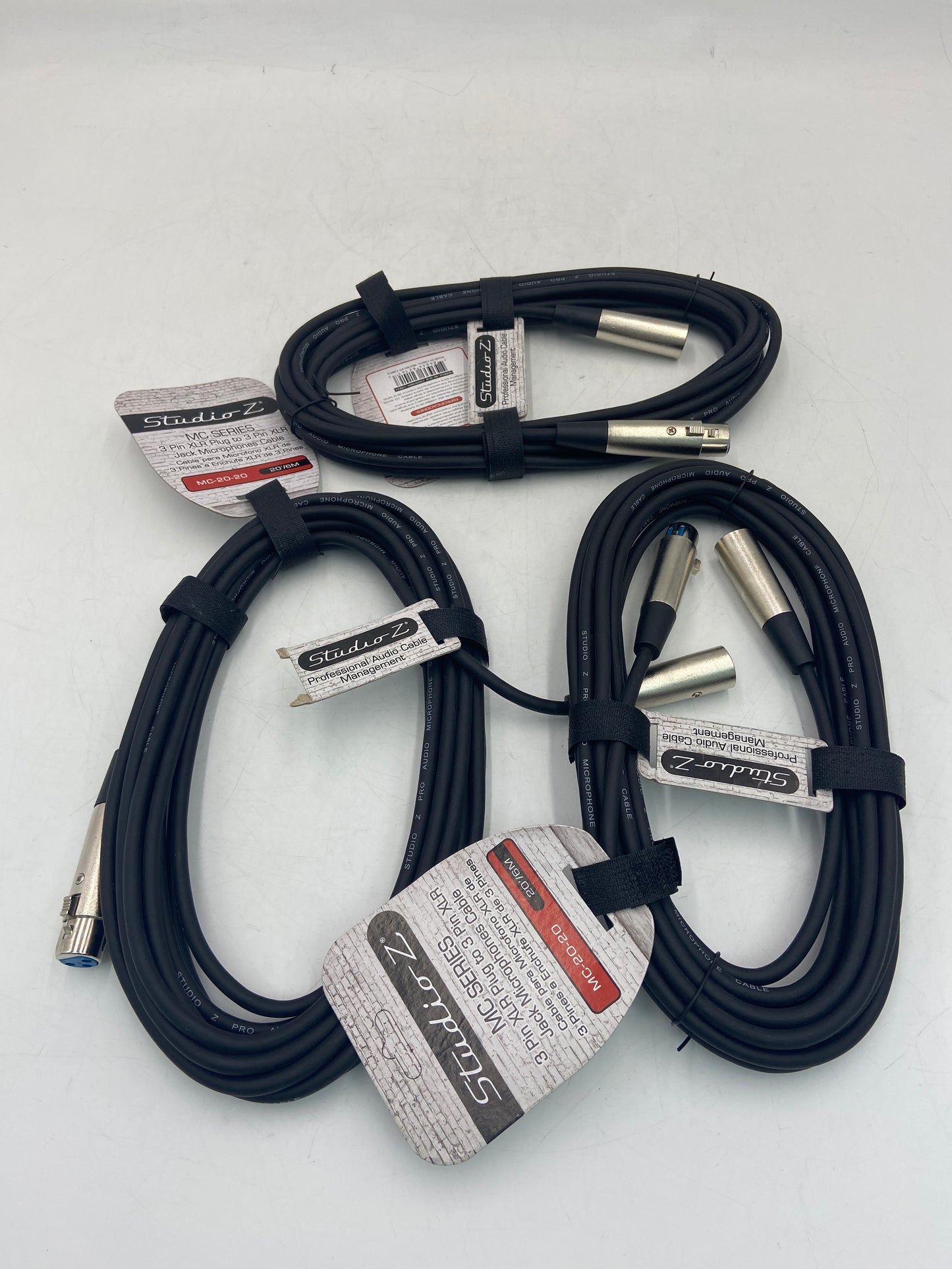 New LOT OF 3 XLR WIRES XLR Speaker Cables