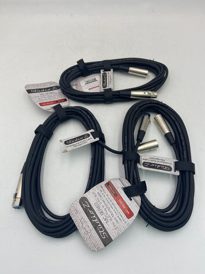 New LOT OF 3 XLR WIRES XLR Speaker Cables