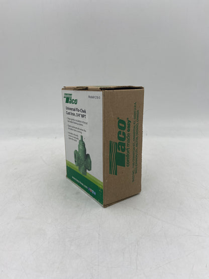 New Taco 3/4" NPT Cast Iron Universal Flo-Check 218-3