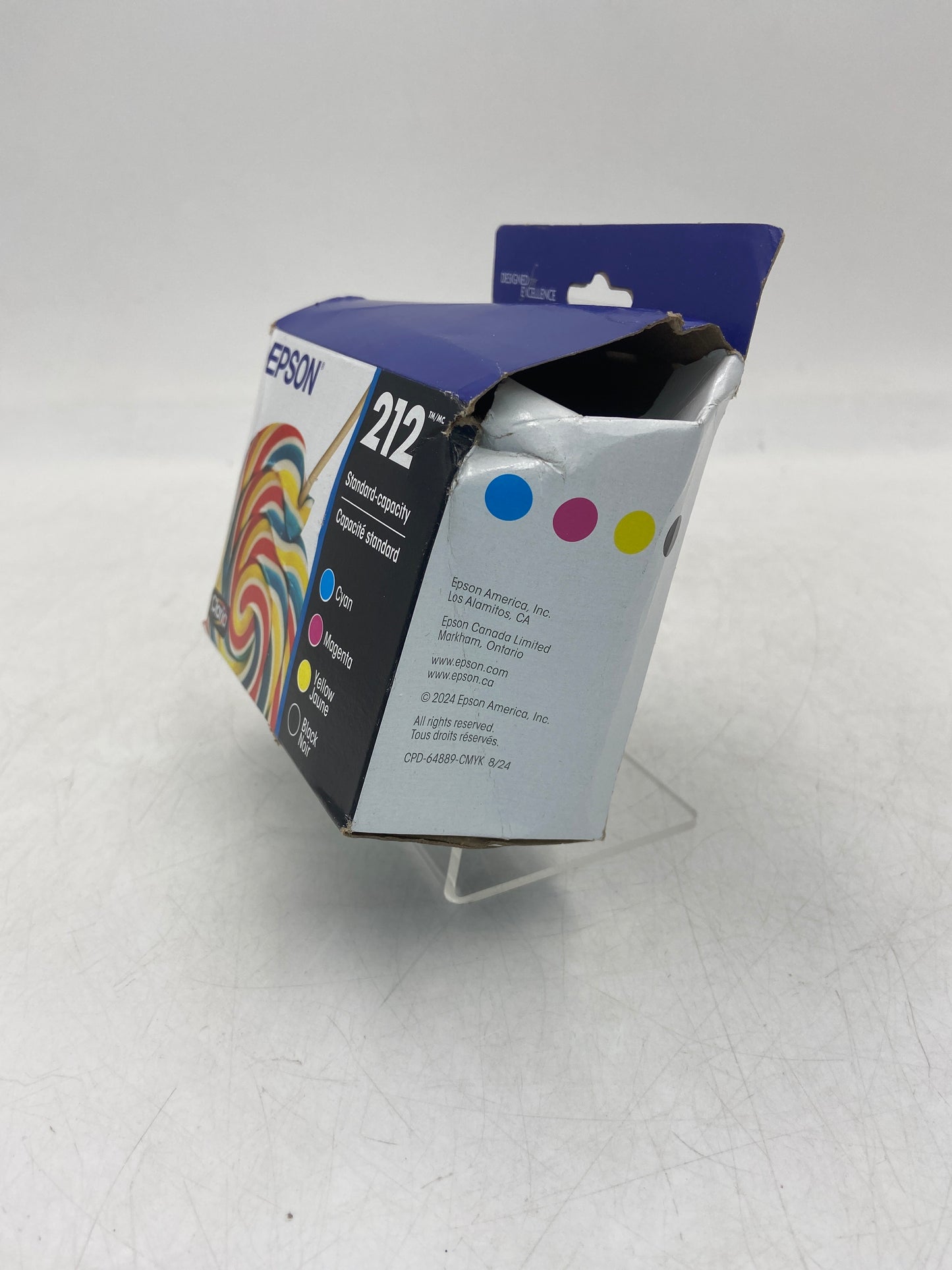 New Epson 212 C13T02R620 Black, Yellow, Cyan and Magenta Ink Cartridge EXP 08/2028