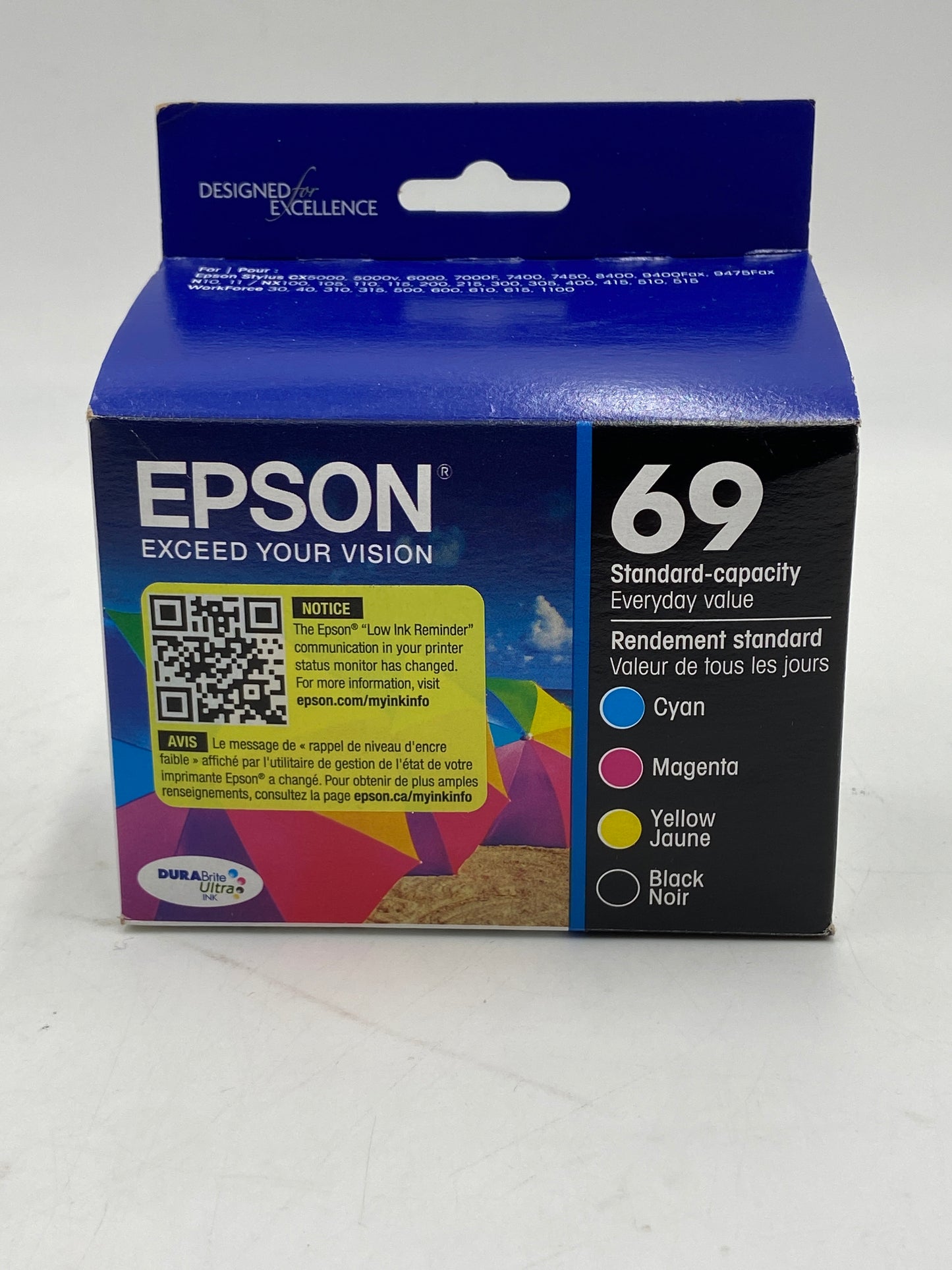 New Epson 69 Black, Yellow, Cyan and Magenta Ink Cartridge