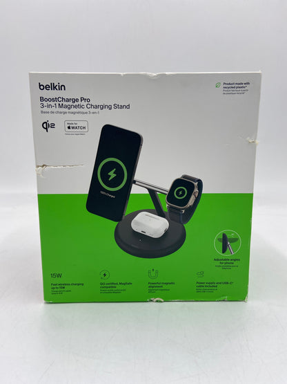 New BELKIN BOOSTCHARGE PRO 3 IN 1 MAGNETIC CHARGING STAND  3024F6
