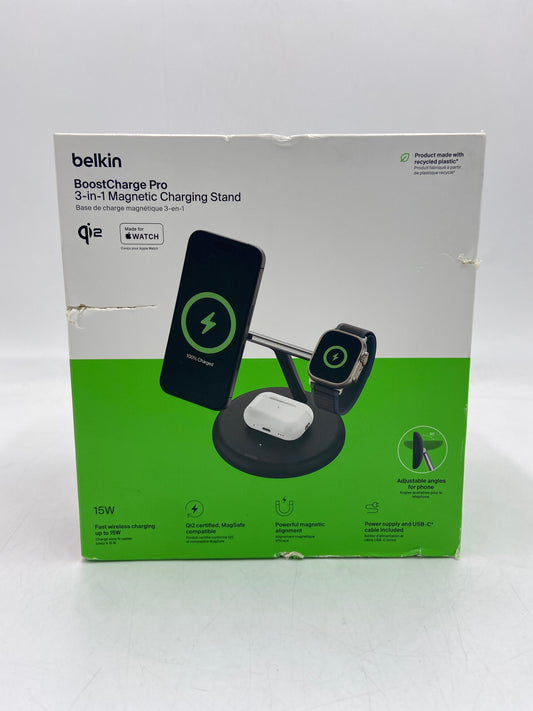 New BELKIN BOOSTCHARGE PRO 3 IN 1 MAGNETIC CHARGING STAND  3024F6