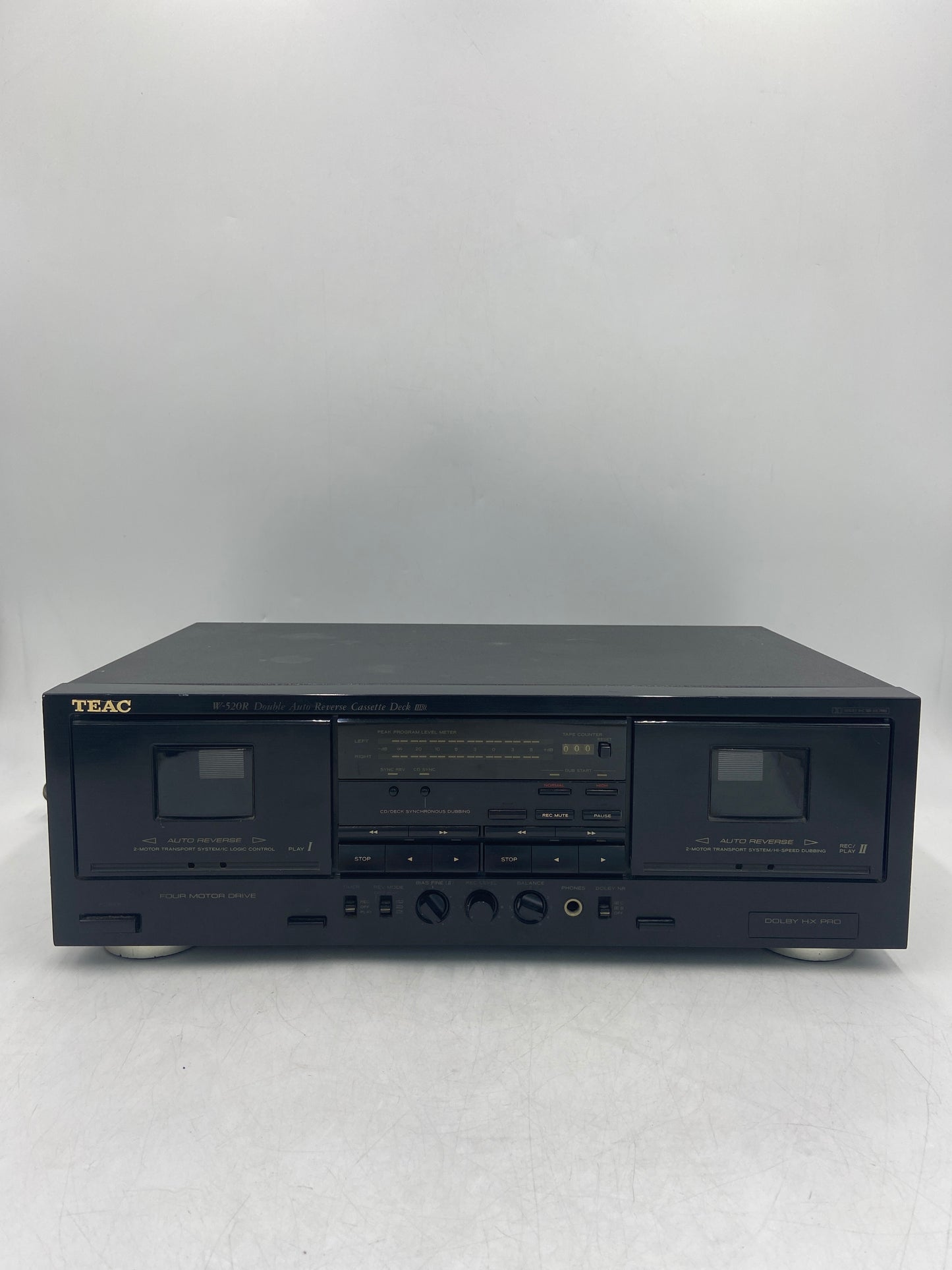 TEAC Dual Auto Reverse Dolby HX Pro Cassette Deck W-520R