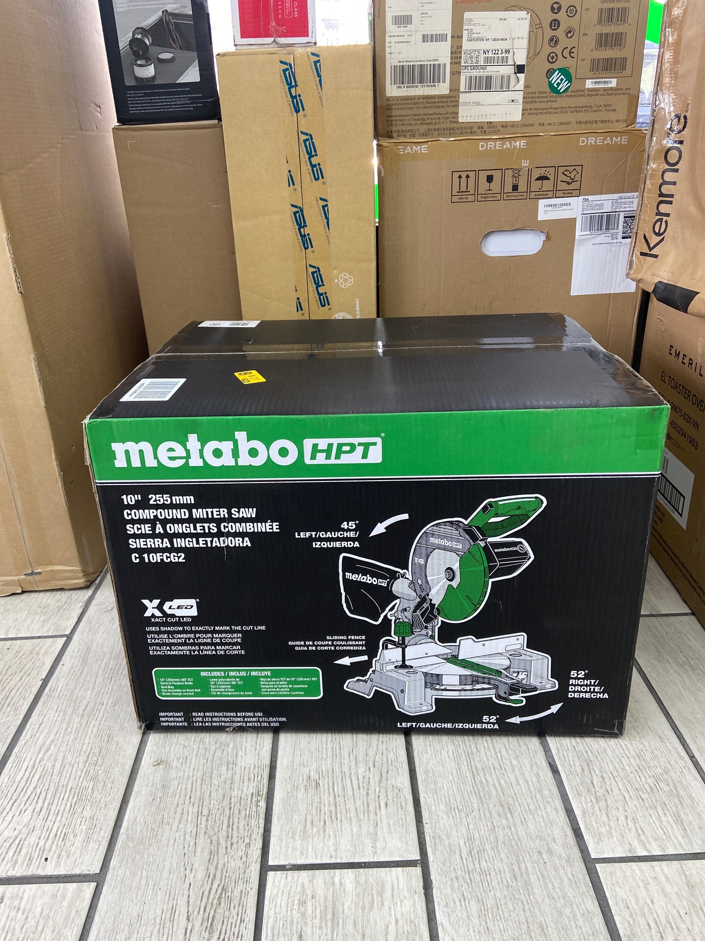 New Metabo HPT 10" 255mm Compound Miter Saw 120V C10FCG2
