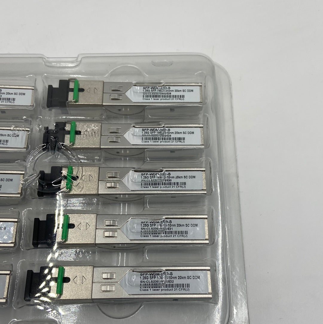 New 10 Switch Modules 20km 1550/1310nm 1.25G SFP WDM Modules SFP-WDM-20D-S