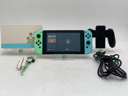 Nintendo Switch v1 Console Gaming System HAC-001 Animal Crossing Edition