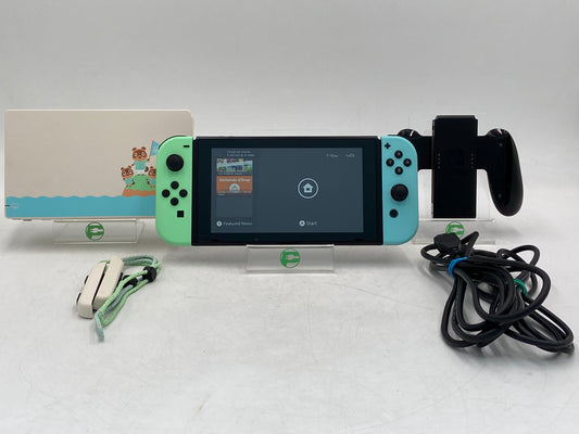 Nintendo Switch v1 Console Gaming System HAC-001 Animal Crossing Edition